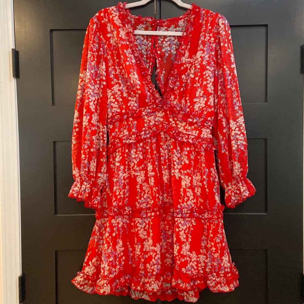 SHEIN Floral Ruffle Dress